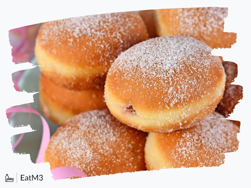 Berliner Pfannkuchen : Dessert/Confection in German cuisine - Recipe, Calorie Info, Healthy alternatives & more on EatM3