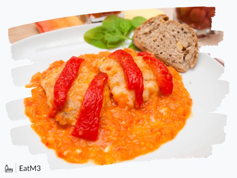 Bacalao a la Riojana : Entree in Spanish cuisine - Recipe, Calorie Info, Healthy alternatives & more on EatM3