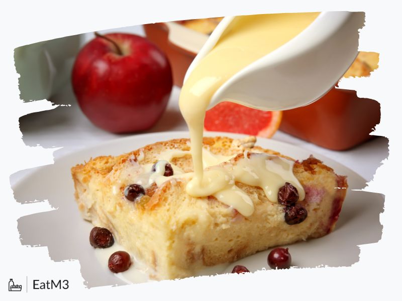 Louisiana Bread Pudding with Whiskey Sauce : Dessert/Confection in American cuisine - Recipe, Calorie Info, Healthy alternatives & more on EatM3