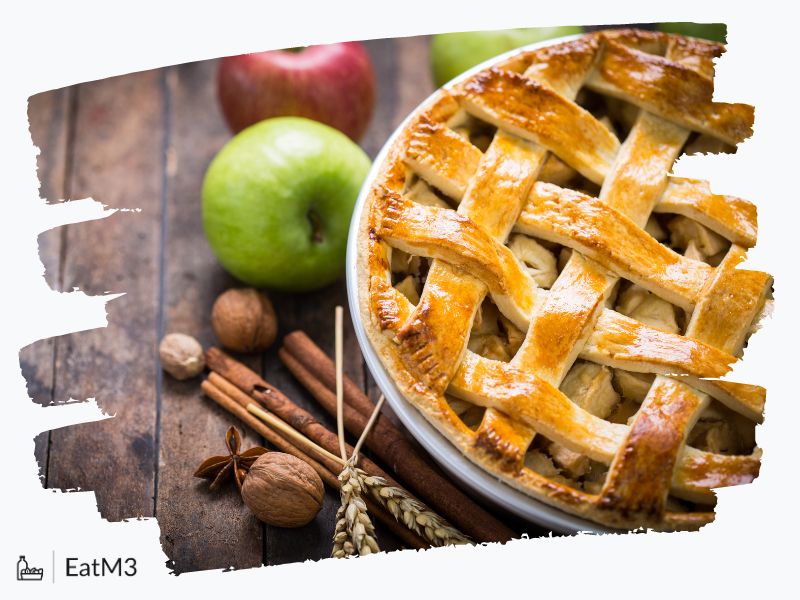 New England Apple Pie : Dessert/Confection in American cuisine - Recipe, Calorie Info, Healthy alternatives & more on EatM3
