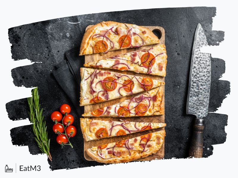 Flammkuchen | Tarte Flambée : Entree in German cuisine - Recipe, Calorie Info, Healthy alternatives & more on EatM3