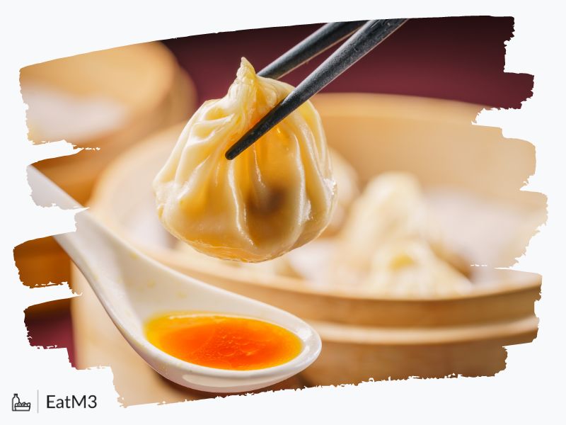 Shanghai-style Soup Dumplings | Xiaolongbao : Small Plates/Snack in Chinese cuisine - Recipe, Calorie Info, Healthy alternatives & more on EatM3